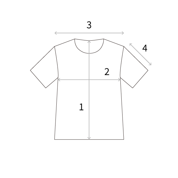 Tシャツの寸法