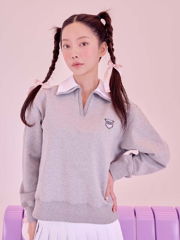 YOU CAN DO IT COLLARED SWEATSHIRT