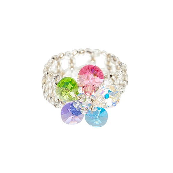 Daisy Beads Ring (Rainbow)