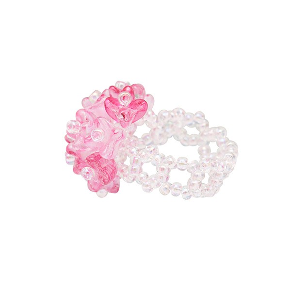 Hydrangea Beads Ring (Pink)