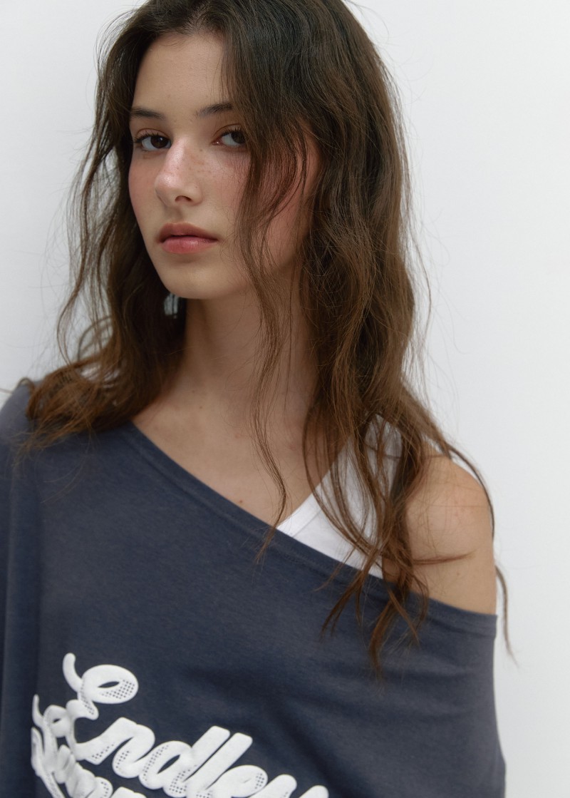 エンドレスサマー ワンショルダーT (チャコール)