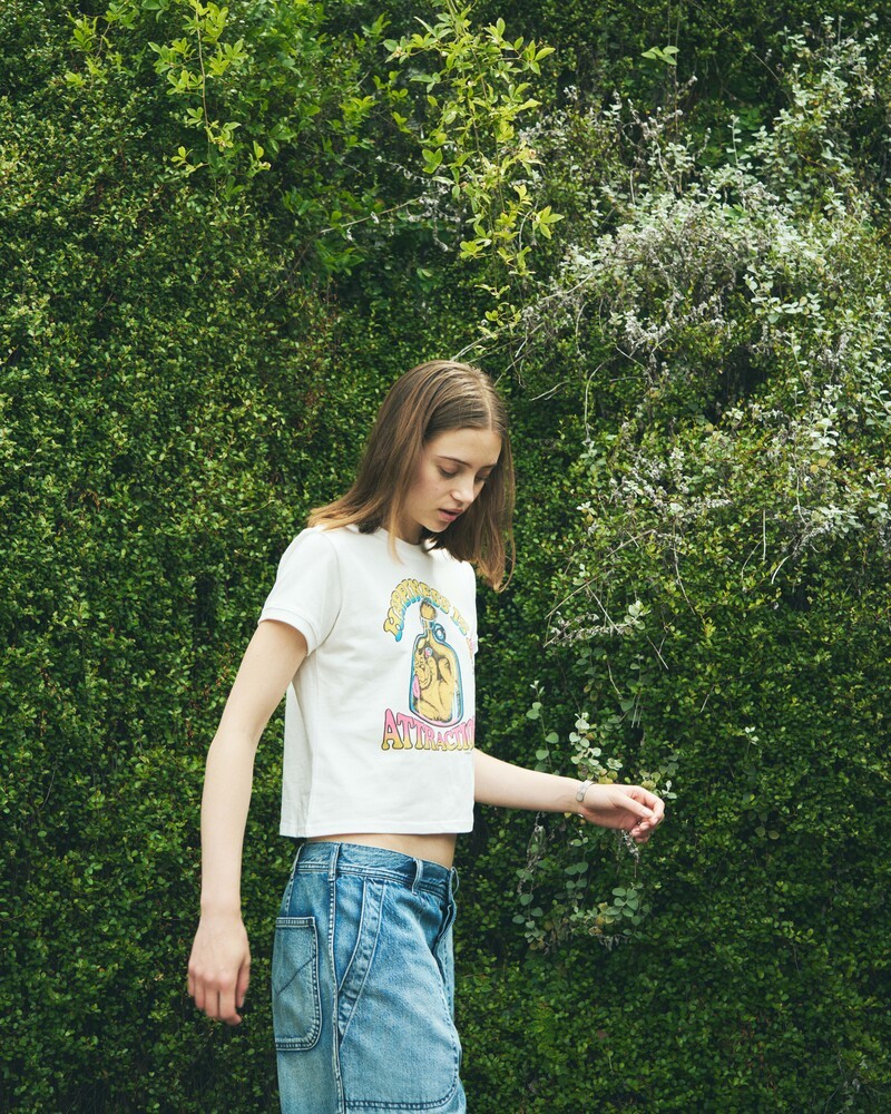 Crop Happy Cats Tee_White