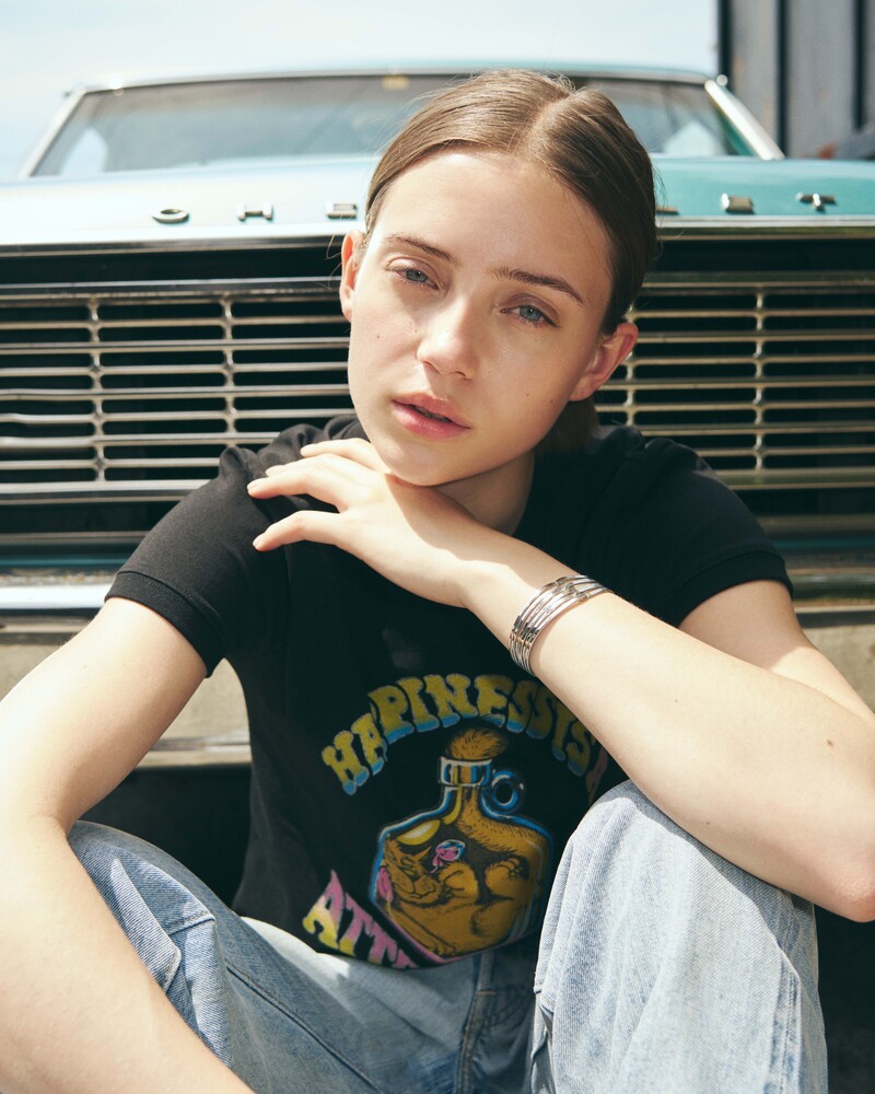 Crop Happy Cats Tee_Black