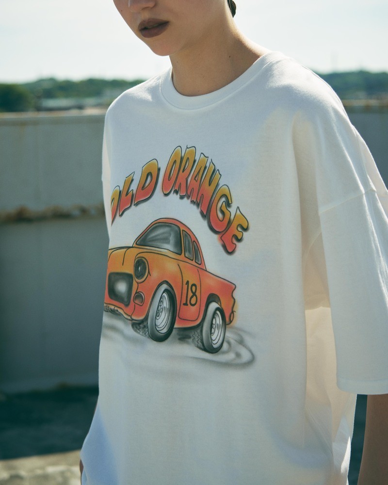 Old Orange Tee_White