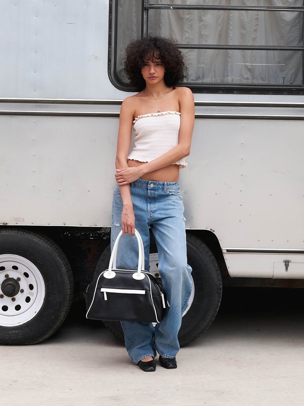 TWO ZIPPER BAG ORIGINAL(WHITE BLACK PEPPER)