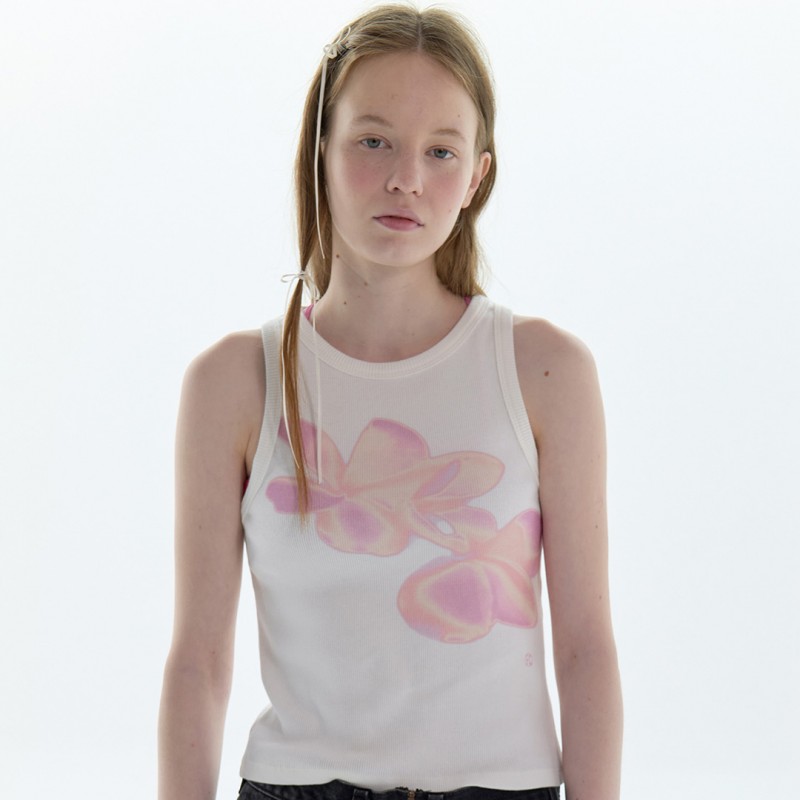 Flower Sleeveless Top_Pink