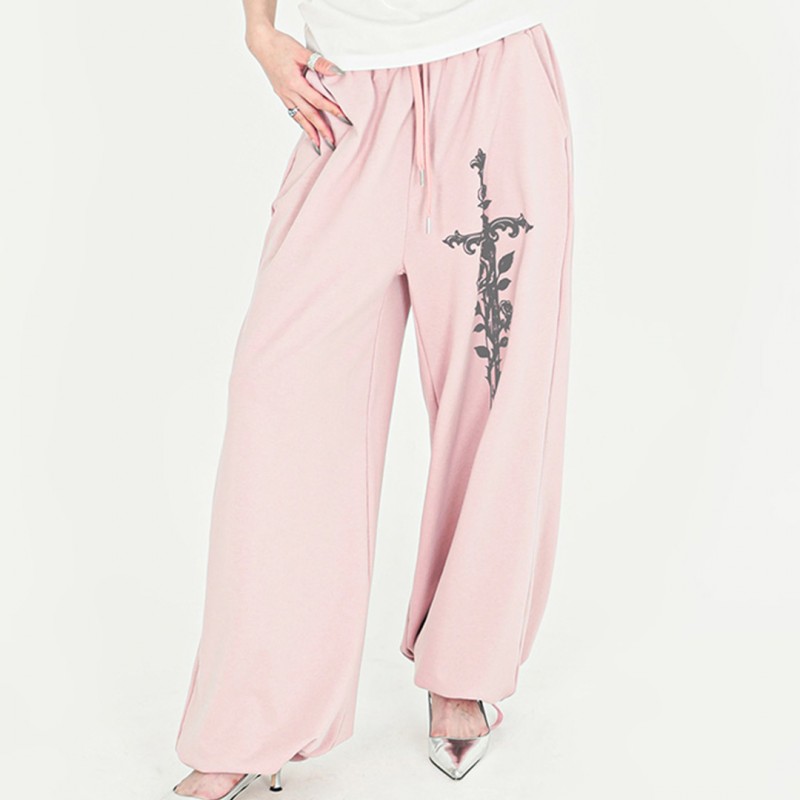 CORSET SWORD SWEATPANTS #DUST PINK