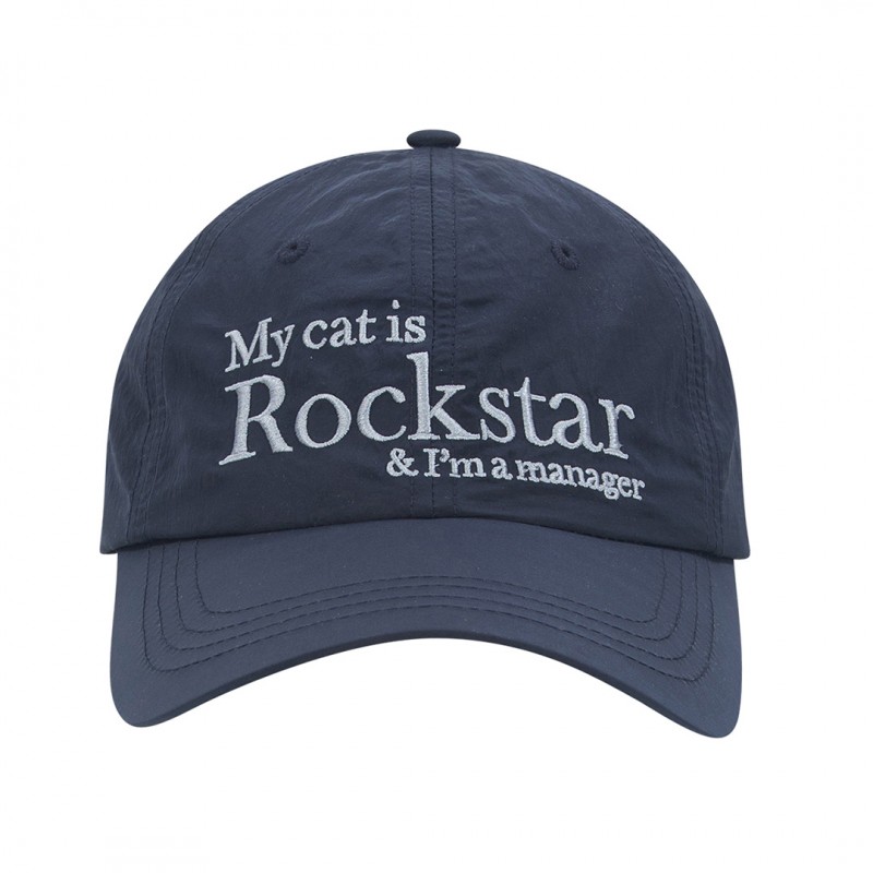 ロックスター キャット ナイロン キャップ (ネイビー)