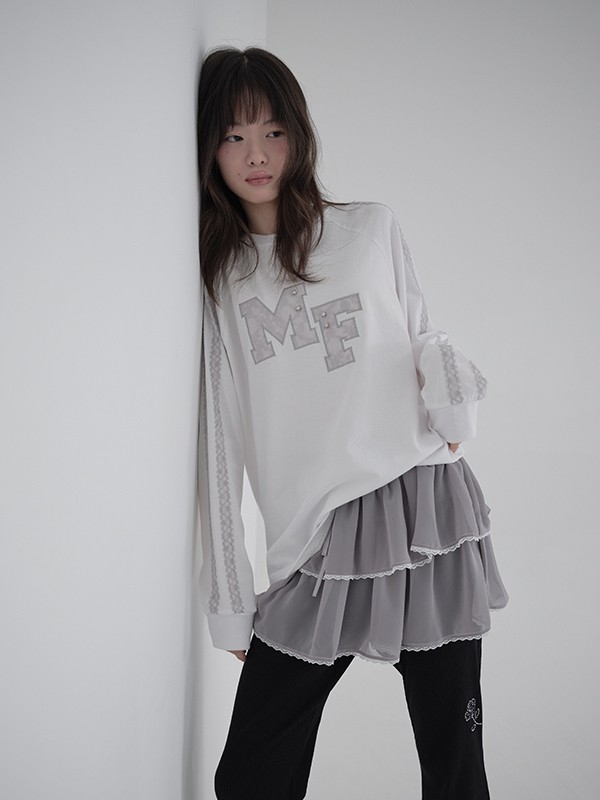 ロゴパッチワークTシャツ（ホワイト）