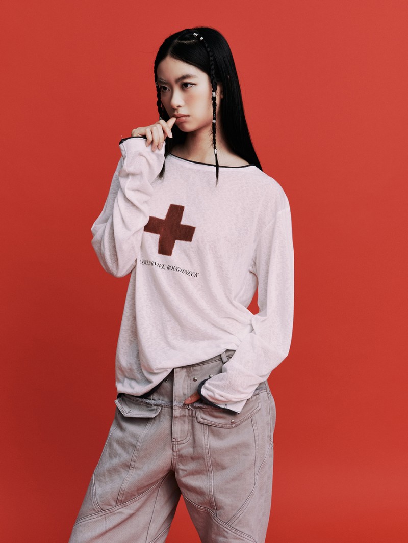 サバイブ ルーズフィット ロングスリーブ（ホワイト）