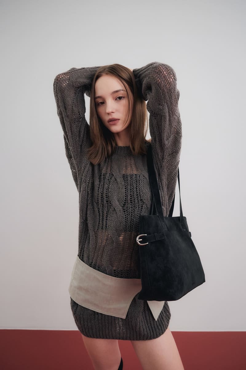 DOUBLE BELT SHOULDER MEDIUM(BLACK TRUFFLE)