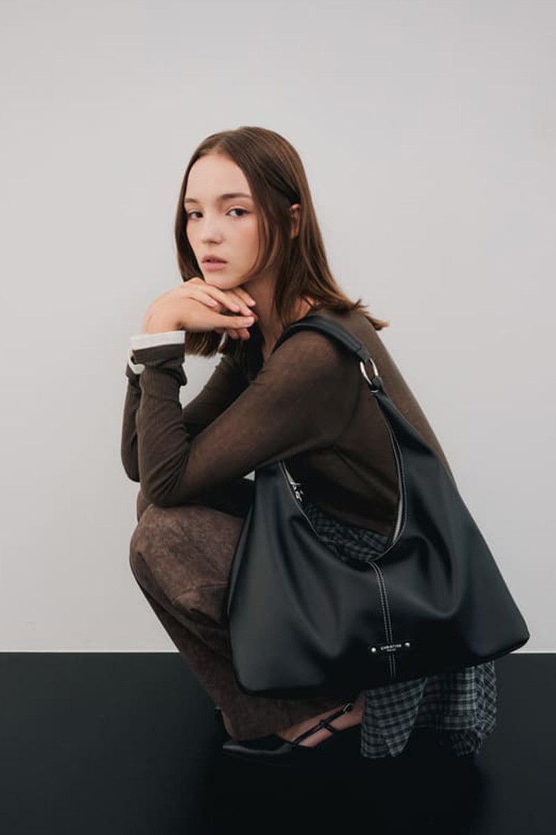 FLOW HOBO BAG MEDIUM(BLACK PEPPER)
