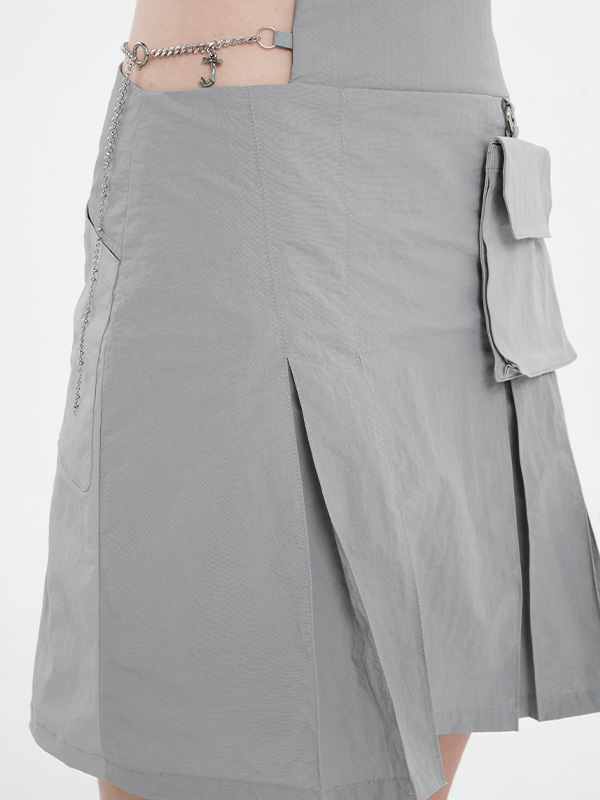 ポケットディテールチェーンスカート［ライトグレー］ | JINJUSE | HANA(ハナ) #6