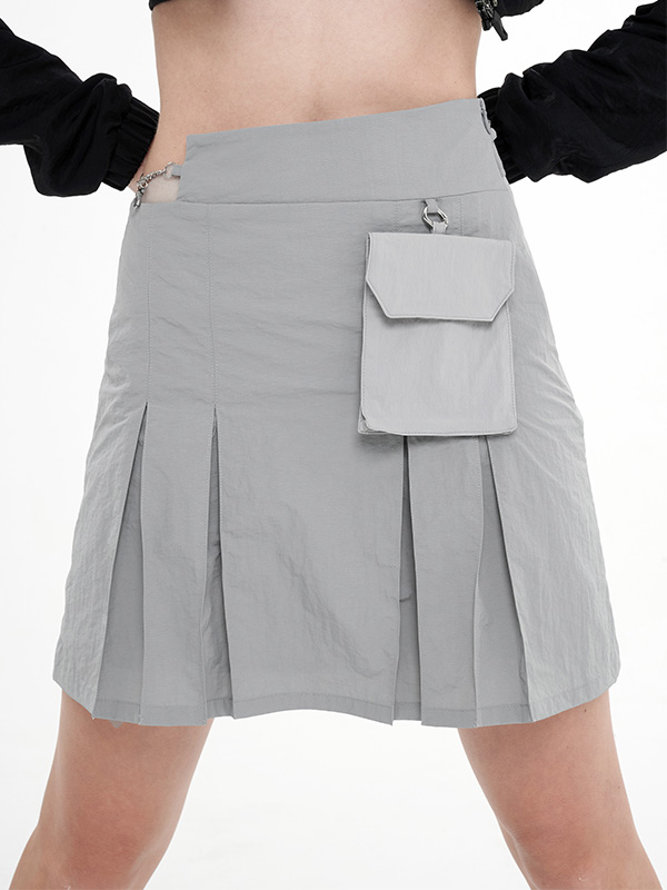ポケットディテールチェーンスカート［ライトグレー］ | JINJUSE | HANA(ハナ) #8