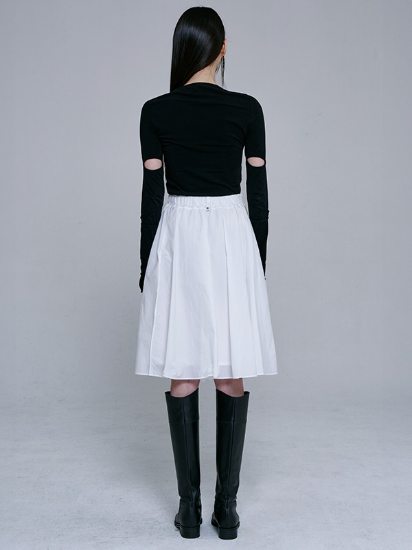 スリットミディアムスカート［ホワイト］ | JINJUSE | HANA(ハナ) #3