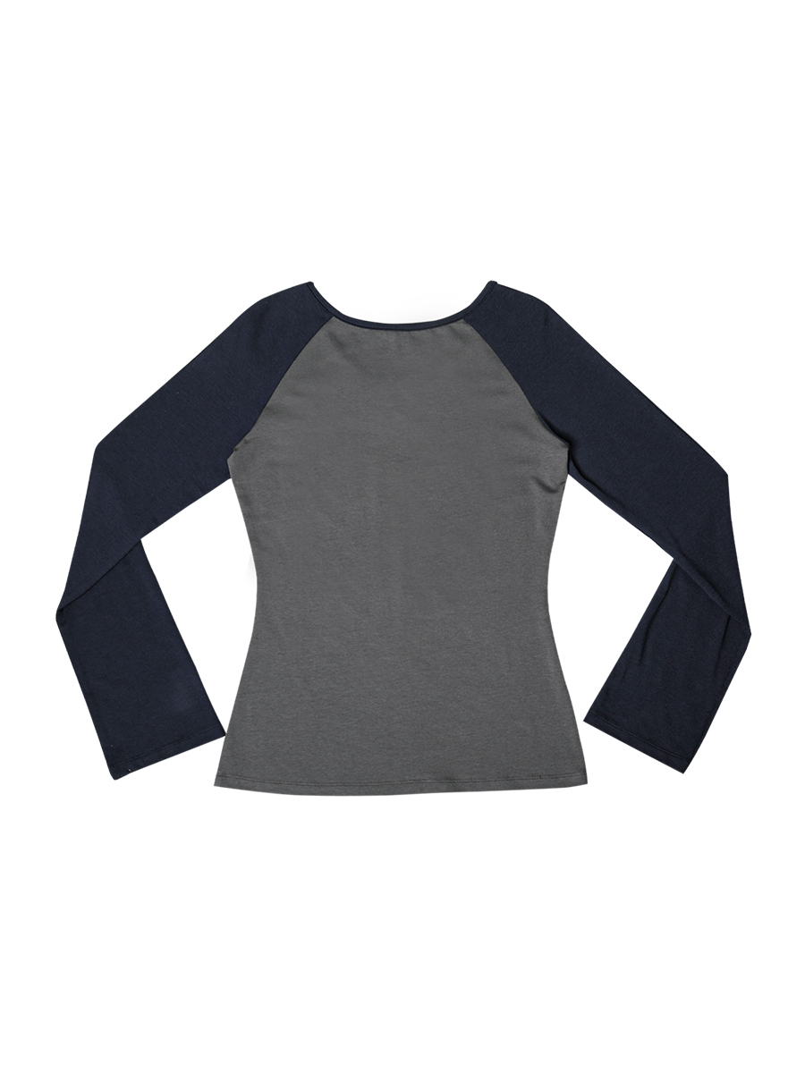 ローズバタフライラグランTシャツ #ネイビーグレー | Darling You Are Bad | HANA(ハナ) #2