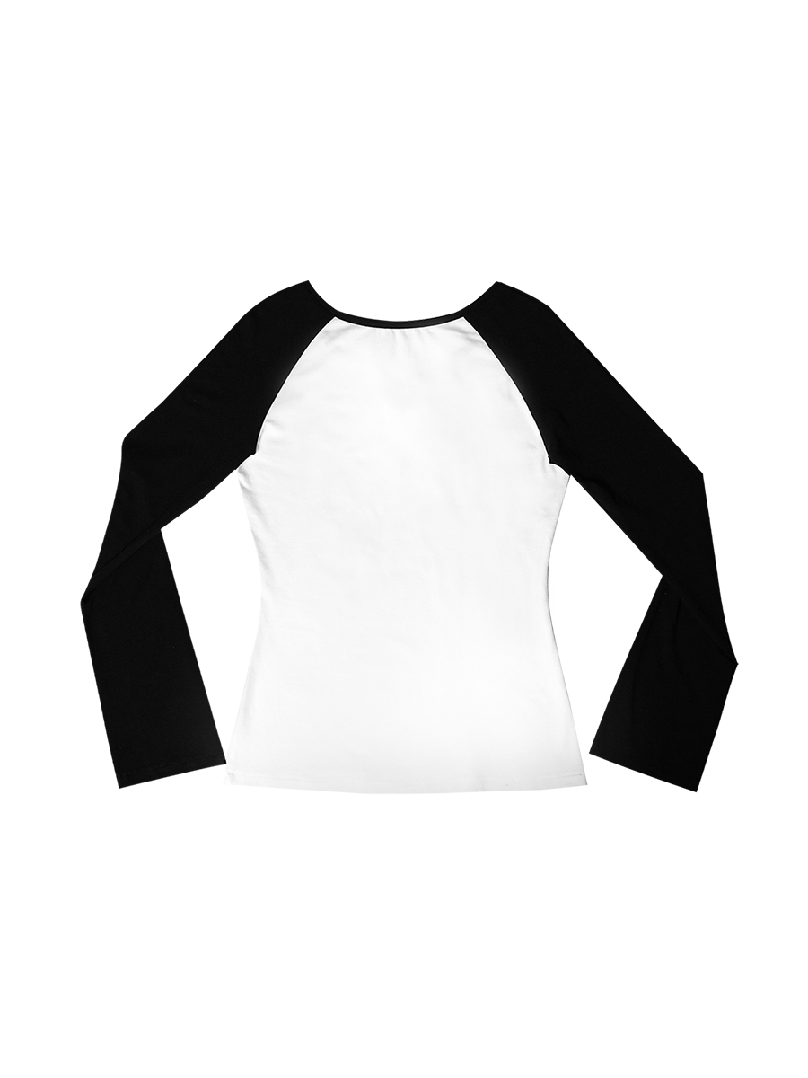 ローズバタフライラグランTシャツ #ブラックホワイト | Darling You Are Bad | HANA(ハナ) #2