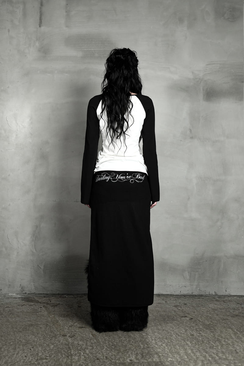 ローズバタフライラグランTシャツ #ブラックホワイト | Darling You Are Bad | HANA(ハナ) #4