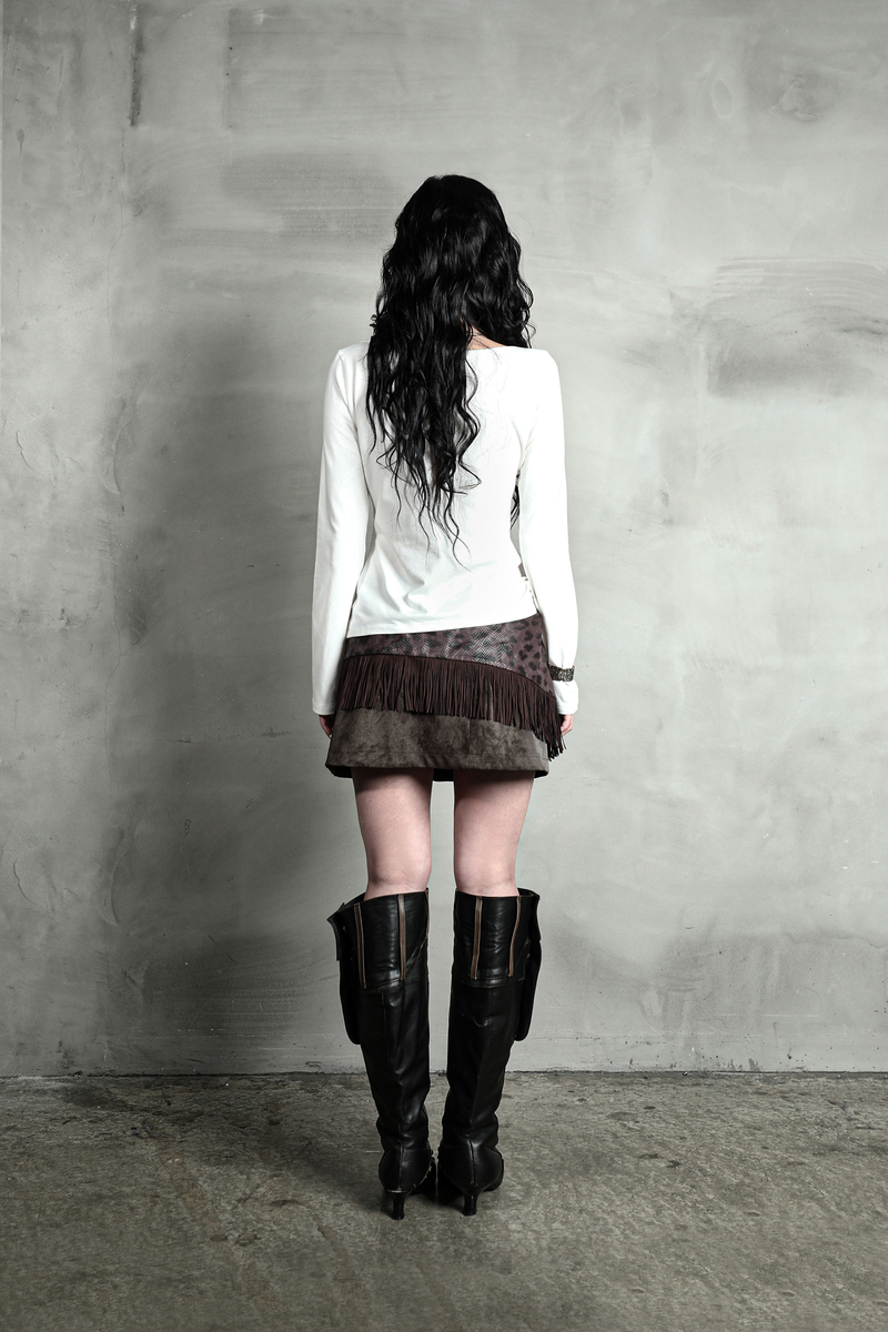 アンジップロゴTシャツ(Cursive ver.) #ホワイト | Darling You Are Bad | HANA(ハナ) #4