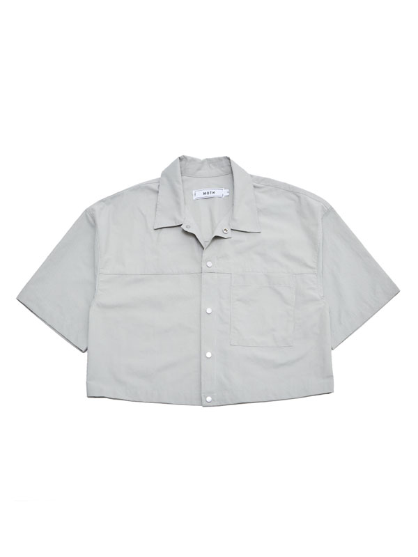 オーバーフィット ショートシャツ ライトカーキ | MOTH | HANA(ハナ) #4