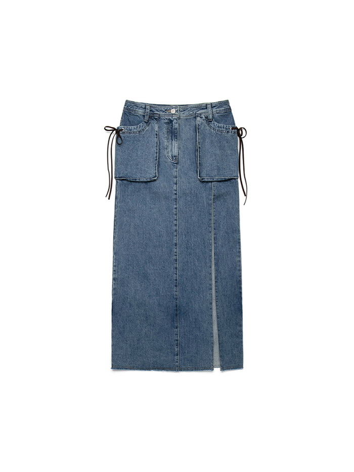 スリットデニムマキシスカート（ブルー） | THREE TO EIGHTY | HANA(ハナ) #2