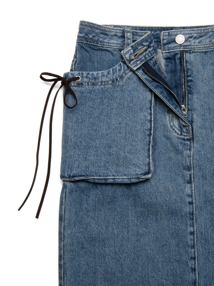 スリットデニムマキシスカート（ブルー） | THREE TO EIGHTY | HANA(ハナ) #4