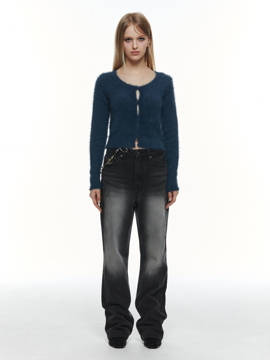 ヘアリーカーディガン (ペールブルー) | THREE TO EIGHTY | HANA(ハナ) #11