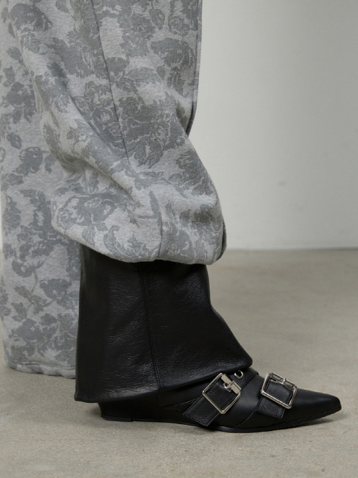 バックルキトゥンヒールブーツ（ブラック） | THREE TO EIGHTY | HANA(ハナ) #6