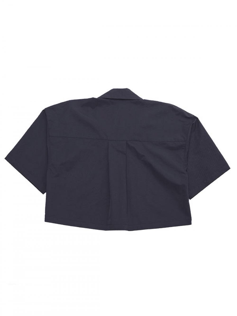 オーバーフィット ショートシャツ ブラック | MOTH | HANA(ハナ) #6