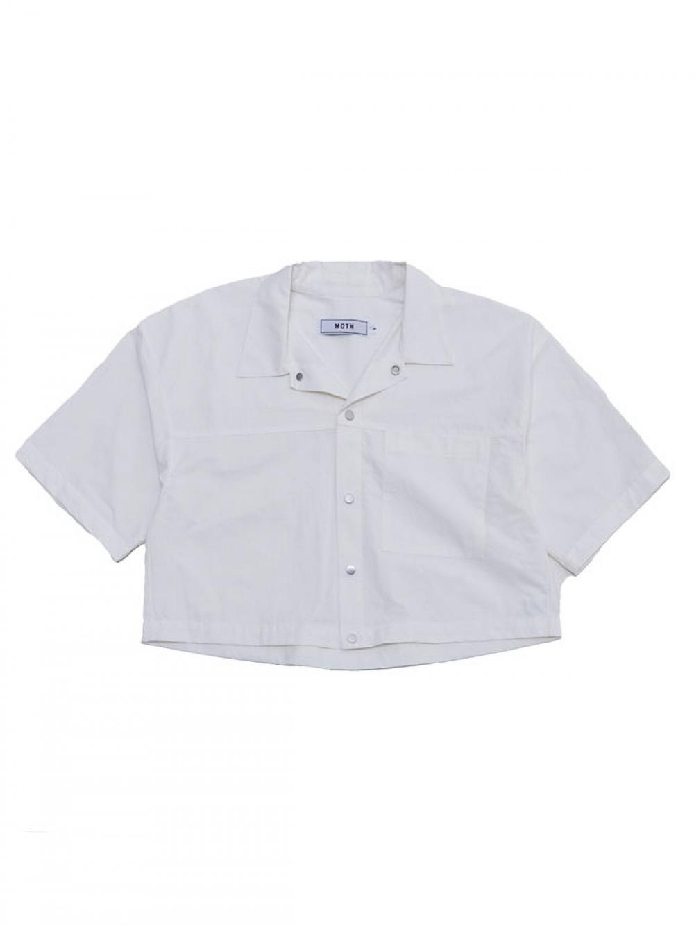 オーバーフィット ショートシャツ ホワイト | MOTH | HANA(ハナ) #4