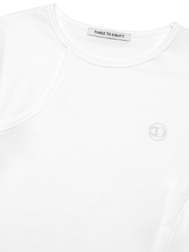リブパネル クルーネックトップ（ホワイト） | THREE TO EIGHTY | HANA(ハナ) #4