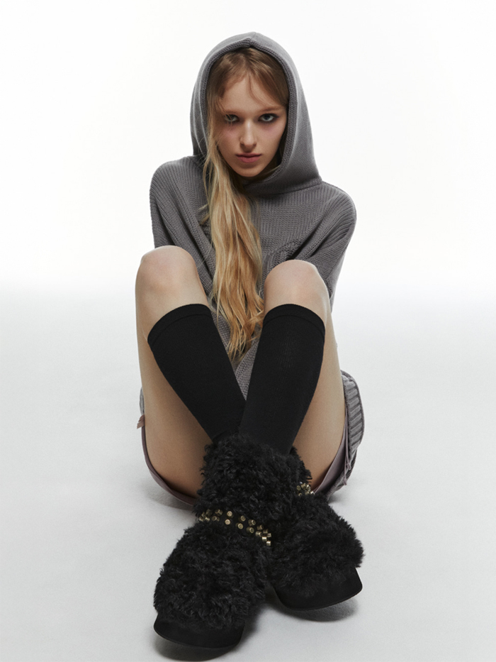 プラットフォームミドルファーブーツ（ブラック） | THREE TO EIGHTY | HANA(ハナ) #6