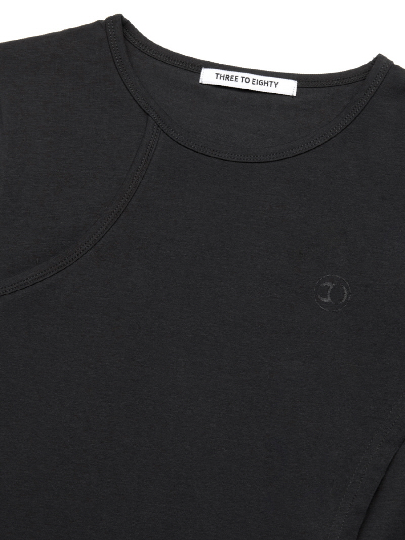 リブパネル クルーネックトップ（チャコール） | THREE TO EIGHTY | HANA(ハナ) #4