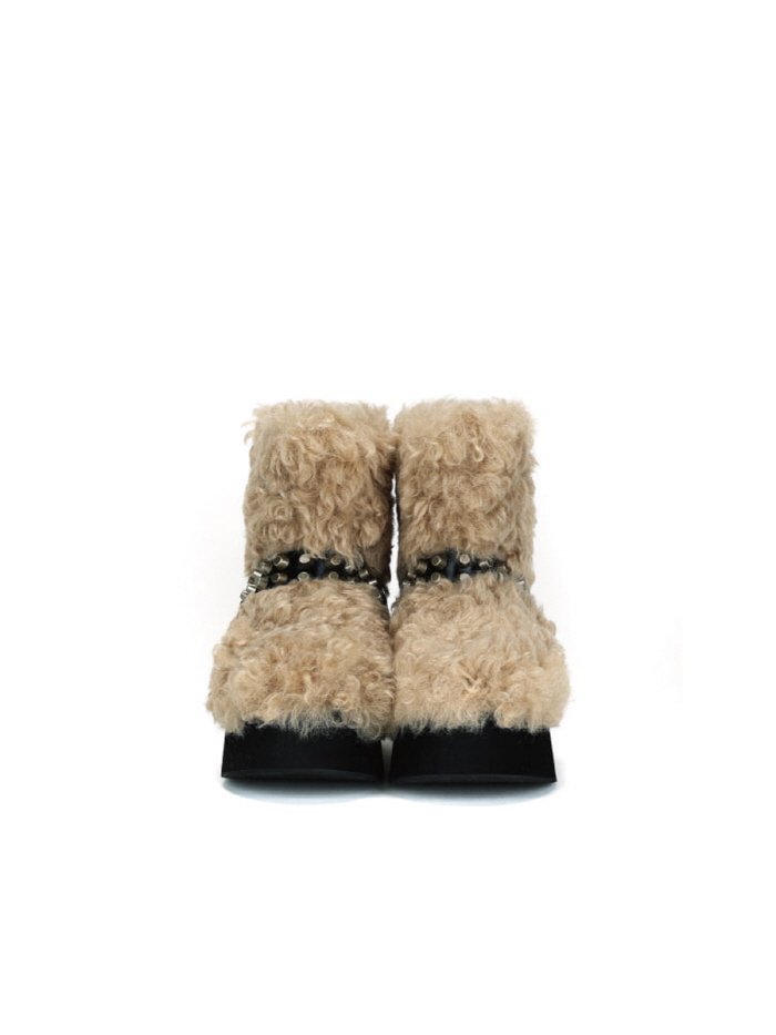 プラットフォームミドルファーブーツ（ベージュ） | THREE TO EIGHTY | HANA(ハナ) #2