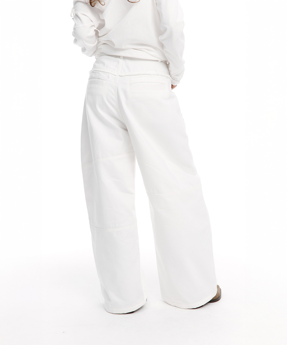 バックフレア カーブドパンツ（ホワイト） | ROUGHNECK | HANA(ハナ) #15