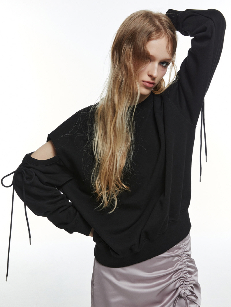 カットアウト スウェットシャツ (ブラック) | THREE TO EIGHTY | HANA(ハナ) #11