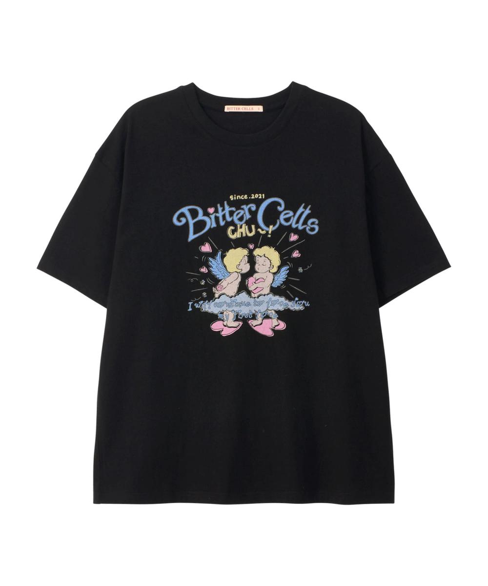 ラビングキューピッドTシャツ-ブラック | BITTERCELLS | HANA(ハナ) #6