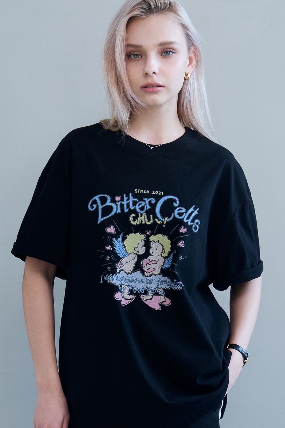 ラビングキューピッドTシャツ-ブラック | BITTERCELLS | HANA(ハナ) #2
