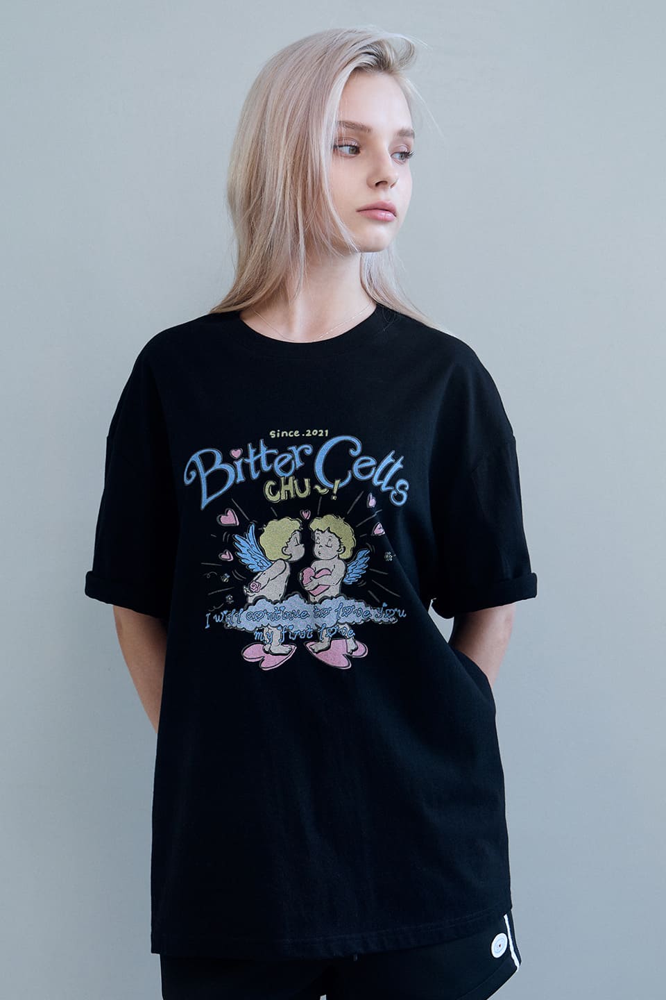 ラビングキューピッドTシャツ-ブラック | BITTERCELLS | HANA(ハナ) #3