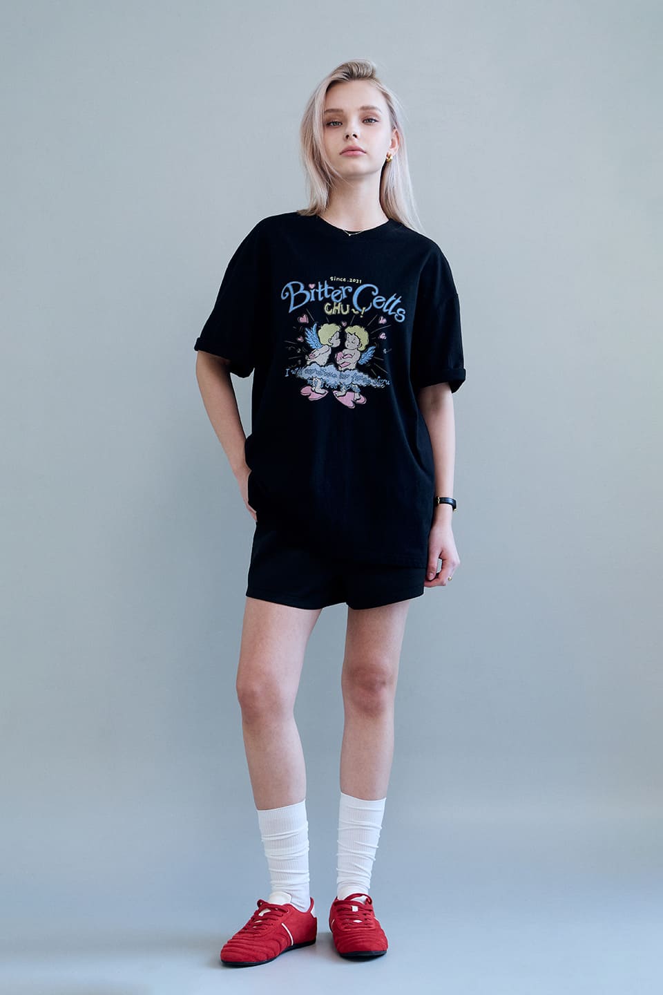 ラビングキューピッドTシャツ-ブラック | BITTERCELLS | HANA(ハナ) #4