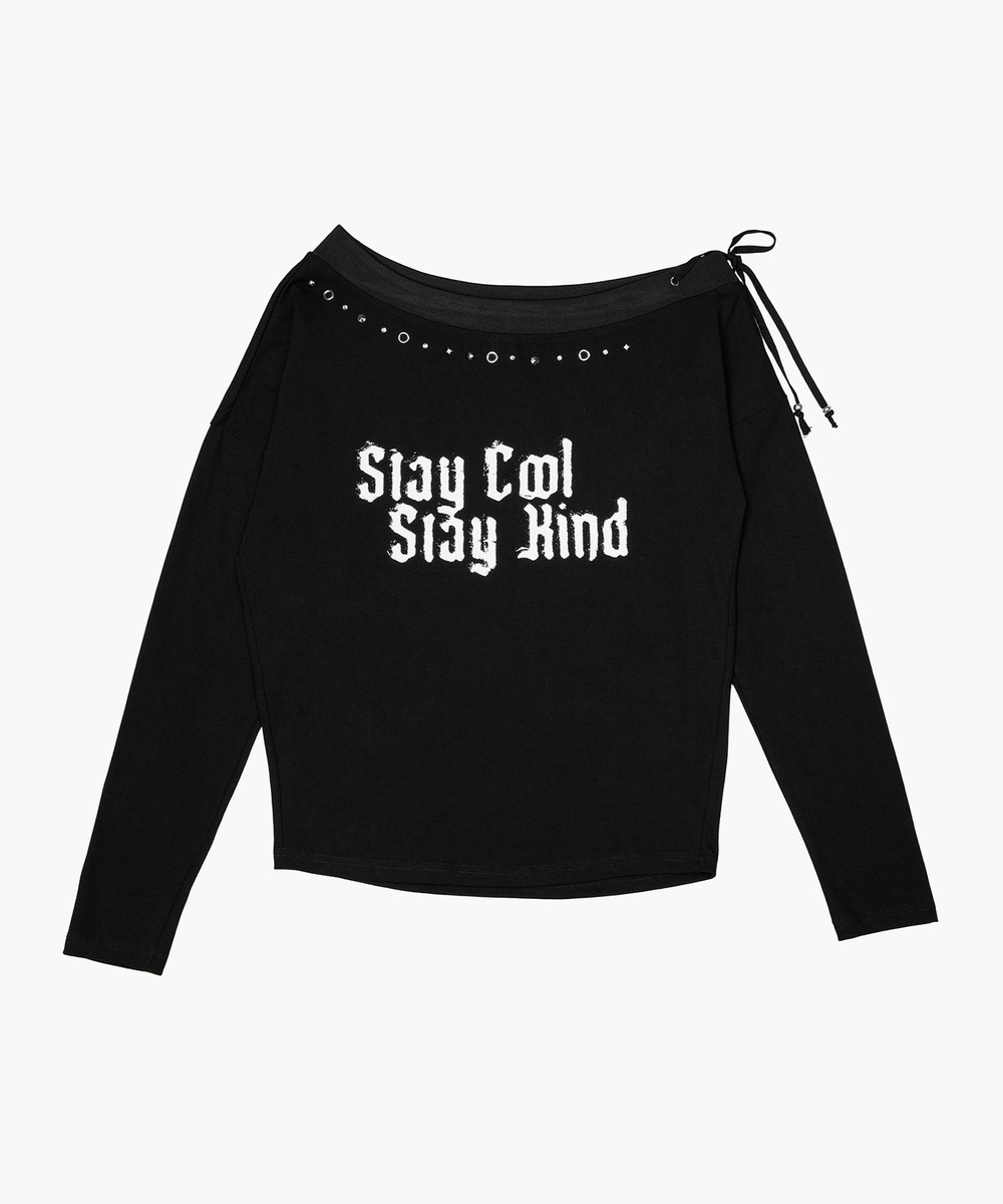 スレイ オフショルダートップ（ブラック） | ROUGHNECK | HANA(ハナ) #13