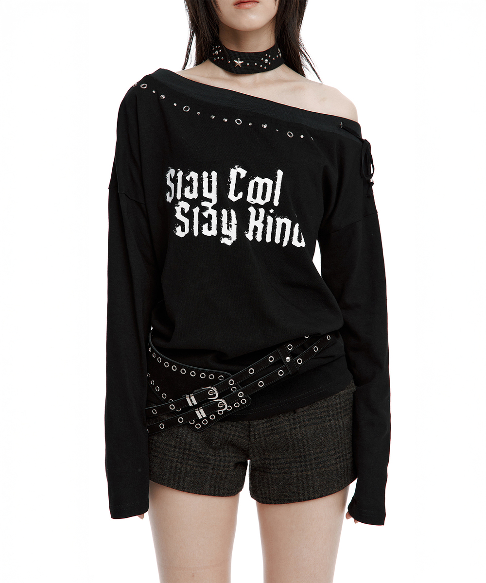 スレイ オフショルダートップ（ブラック） | ROUGHNECK | HANA(ハナ) #10