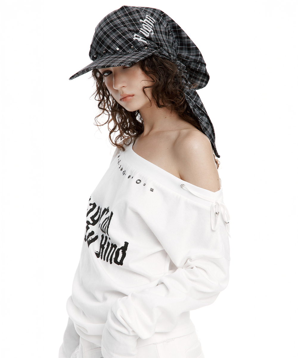 スレイ オフショルダートップ（ホワイト） | ROUGHNECK | HANA(ハナ) #12