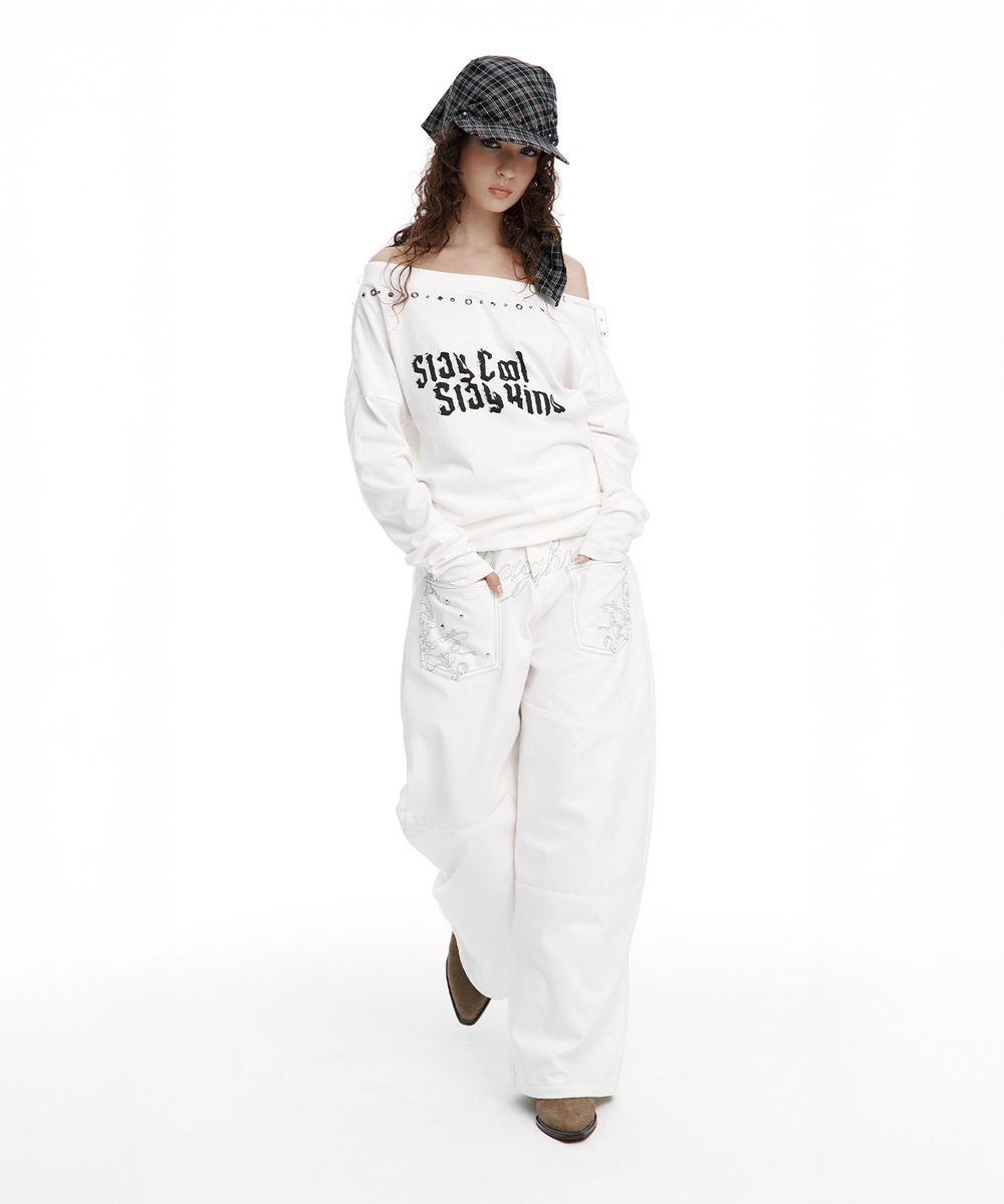 スレイ オフショルダートップ（ホワイト） | ROUGHNECK | HANA(ハナ) #8