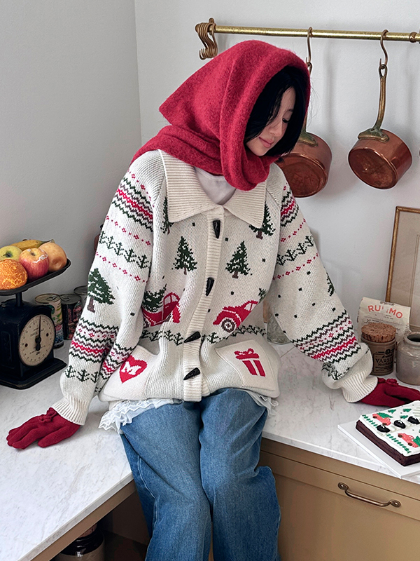 コサージュニットグローブ（レッド） | Margarin Fingers | HANA(ハナ) #2