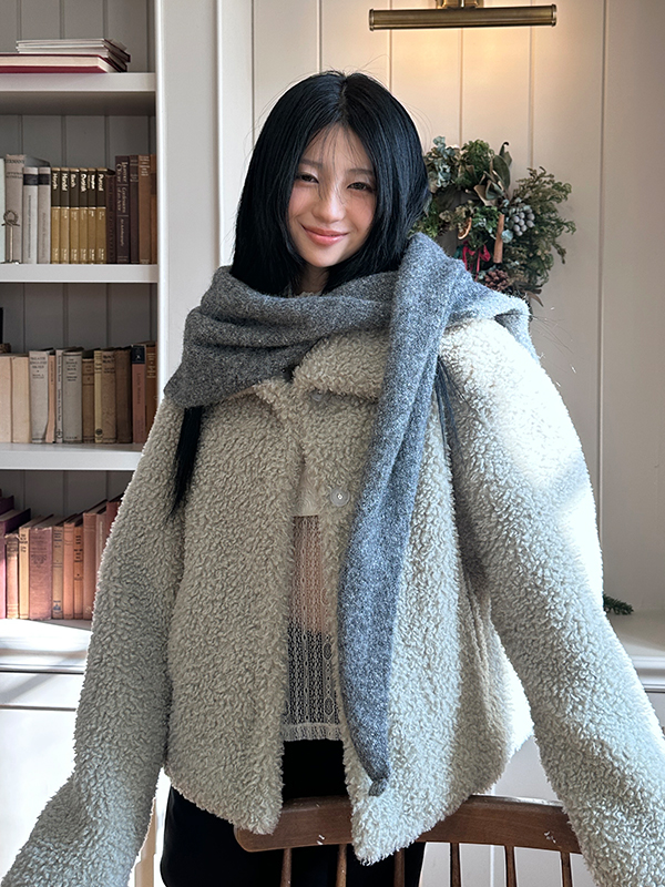 ローズエンブロイダリーマフラー（チャコール） | Margarin Fingers | HANA(ハナ) #5