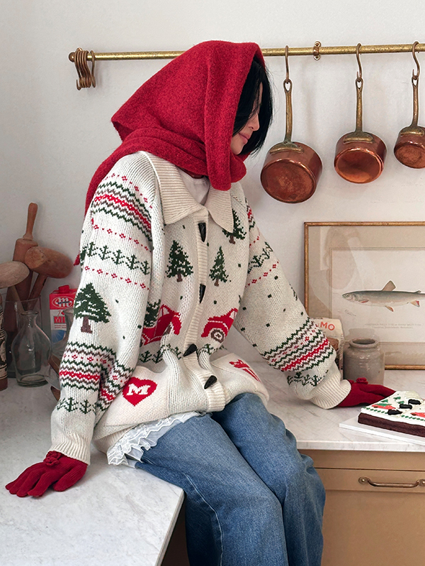 ローズエンブロイダリーマフラー（レッド） | Margarin Fingers | HANA(ハナ) #6