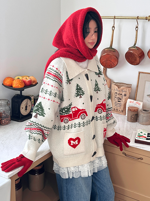 ローズエンブロイダリーマフラー（レッド） | Margarin Fingers | HANA(ハナ) #10