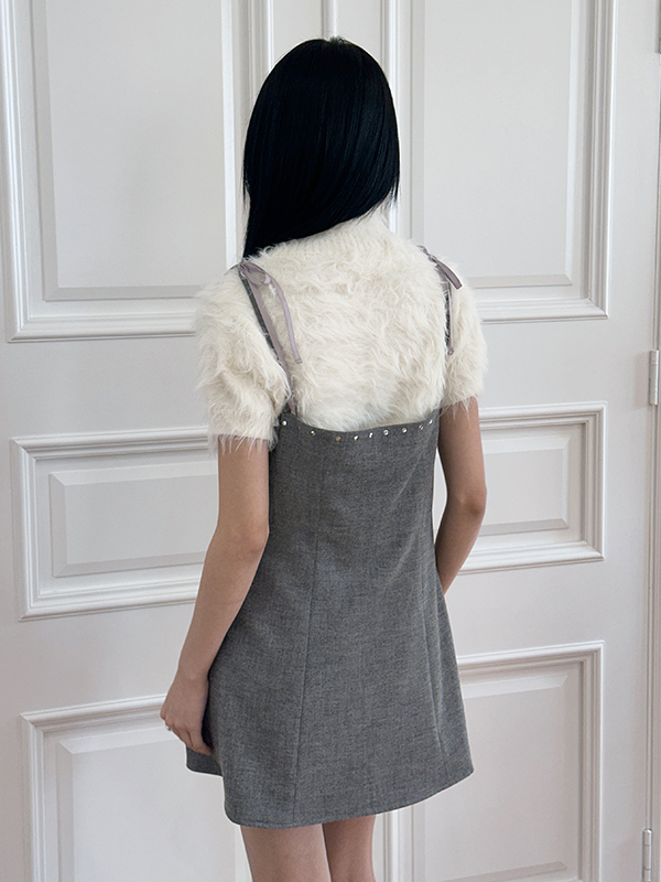 スタッズレイヤードミニドレス（グレー） | Margarin Fingers | HANA(ハナ) #6