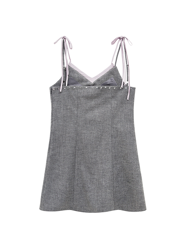 スタッズレイヤードミニドレス（グレー） | Margarin Fingers | HANA(ハナ) #8